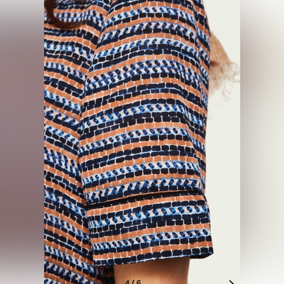 Scotch & Soda Printed Ladder Detail Top in Combo R, Blue and Coral XL - Picture 3 of 10